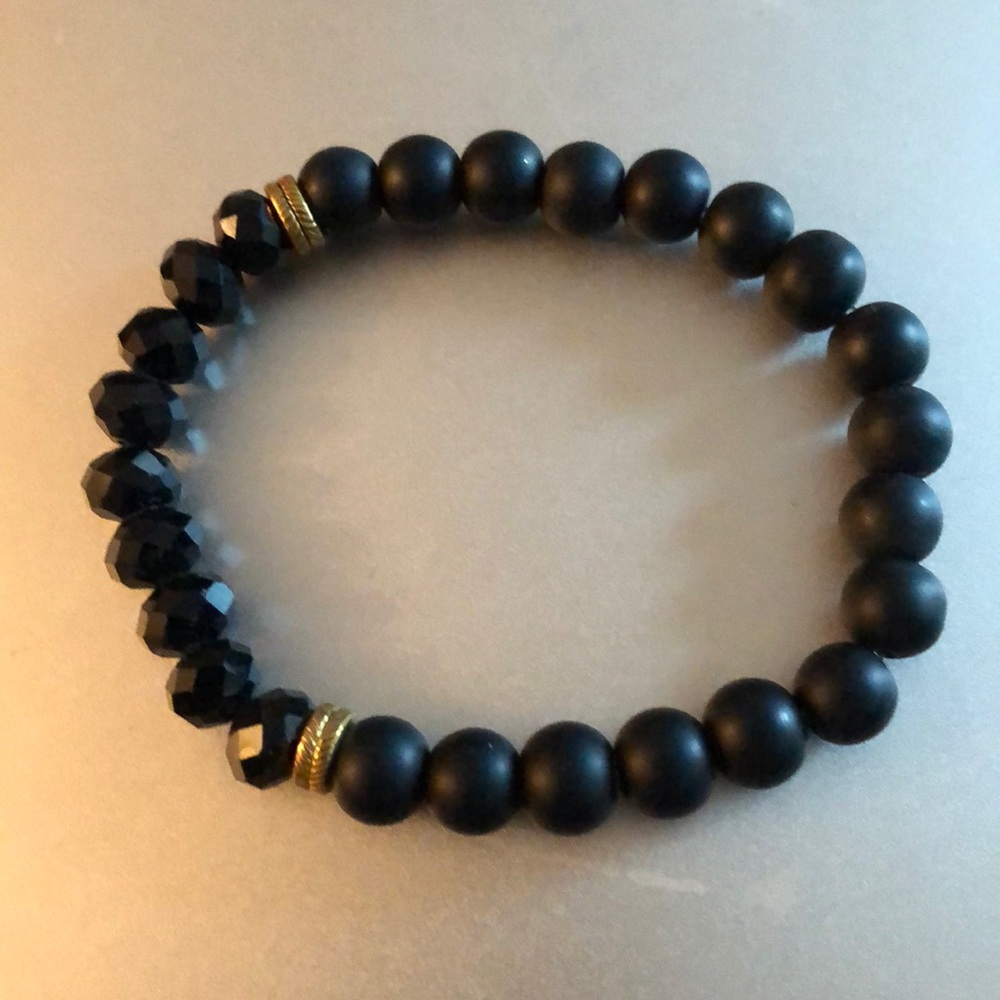Merx Black Bead Bracelet